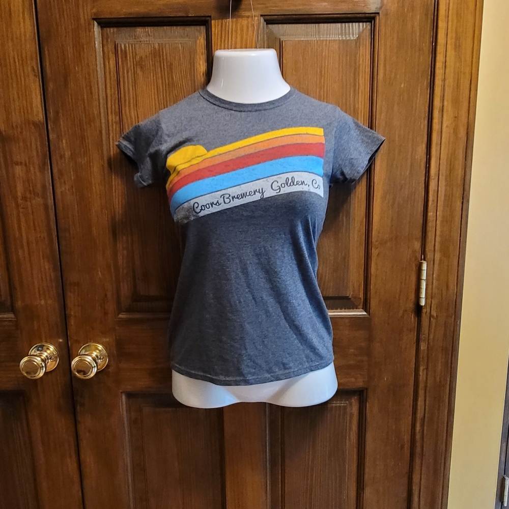 Gildan Softstyle Sz M Tee Gray, Yellow, Orange, Teal, & Red P2P 16 L 18